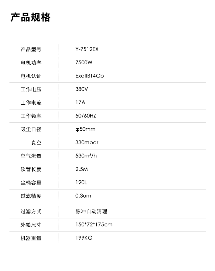 御衛(wèi)仕防爆吸塵器Y-7512EX